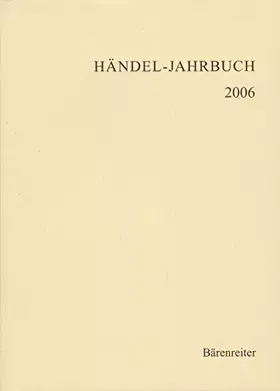Couverture du produit · Händel-Jahrbuch 2006: Jg 52
