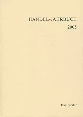 Couverture du produit · Händel-Jahrbuch 2005: Jg 51