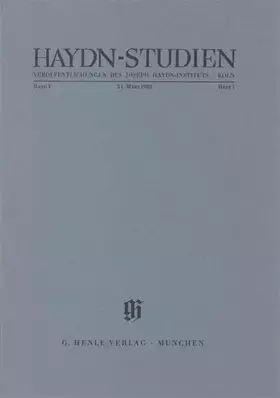 Couverture du produit · Haydn-Studien. Veröffentlichungen des Joseph Haydn-Instituts Köln. Band V, Heft 1, Mai 1980