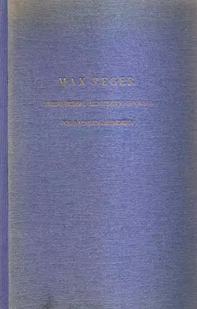 Couverture du produit · MAX REGER. Briefwechsel mit Herzog Georg II. von Sachsen-Meiningen