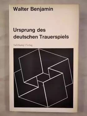 Couverture du produit · Ursprungs des deutschen Trauerspiels.