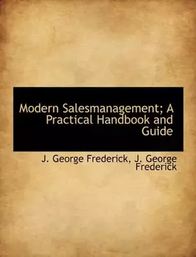 Couverture du produit · Modern Salesmanagement A Practical Handbook and Guide