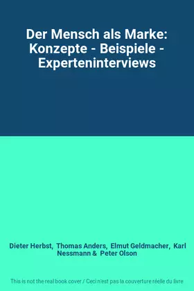 Couverture du produit · Der Mensch als Marke: Konzepte - Beispiele - Experteninterviews