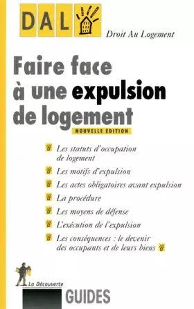 Couverture du produit · Faire face à une expulsion de logement