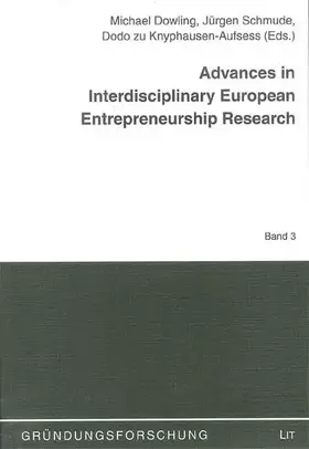 Couverture du produit · Advances in interdisciplinary european entrepreneurship research (Gründungsforschung)