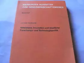 Couverture du produit · Mittelstand, Innovation und staatliche Forschungs- und Technologiepolitik