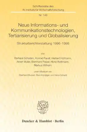 Couverture du produit · Neue Informations- und Kommunikationstechnologien, Tertiarisierung und Globalisierung. Strukturberichterstattung 1996-1998. Mit