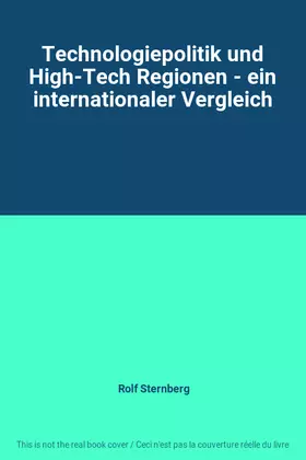 Couverture du produit · Technologiepolitik und High-Tech Regionen - ein internationaler Vergleich