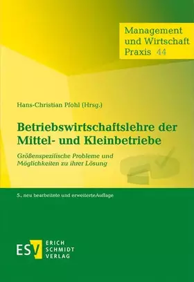 Couverture du produit · Betriebswirtschaftslehre der Mittel- und Kleinbetriebe: Größenspezifische Probleme und Möglichkeiten zu ihrer Lösung (Managemen