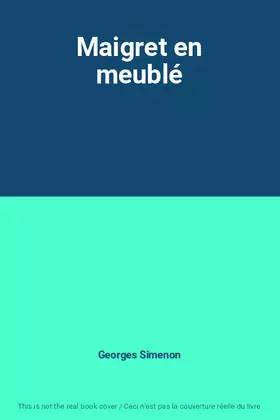 Couverture du produit · Maigret en meublé