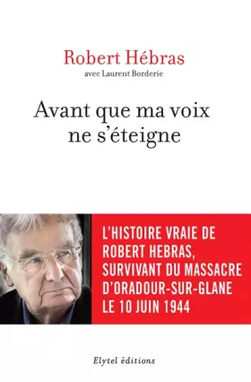 Couverture du produit · Avant que ma voix ne s'éteigne