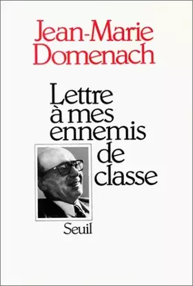 Couverture du produit · Lettre à mes ennemis de classe