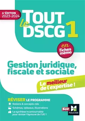 Couverture du produit · Tout le DSCG 1 - Gestion juridique fiscale et sociale - Révision