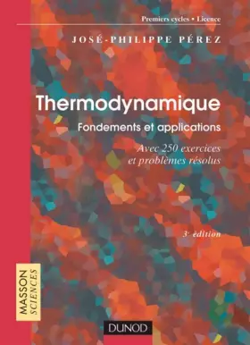 Couverture du produit · Thermodynamique : Fondements et applications - Exercices et problèmes résolus