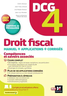 Couverture du produit · DCG 4 - Droit fiscal - Manuel et applications - Millésime 2023-2024