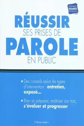 Couverture du produit · Réussir ses prises de parole en public