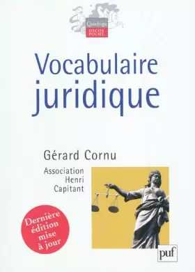 Couverture du produit · Vocabulaire juridique