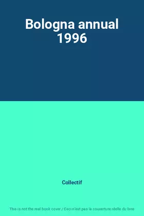 Couverture du produit · Bologna annual 1996