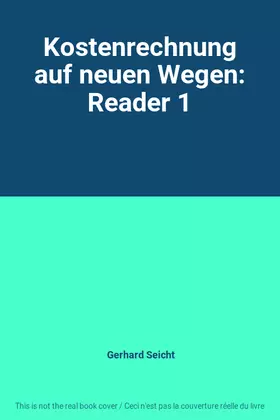 Couverture du produit · Kostenrechnung auf neuen Wegen: Reader 1