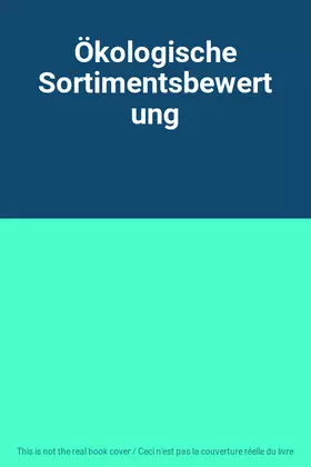 Couverture du produit · Ökologische Sortimentsbewertung