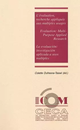 Couverture du produit · L evaluation recherche appliquee aux multiples usages trilingue