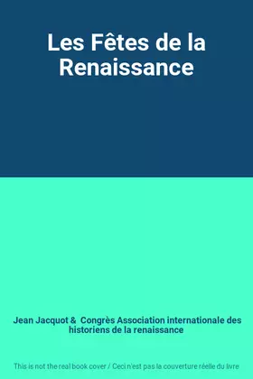 Couverture du produit · Les Fêtes de la Renaissance
