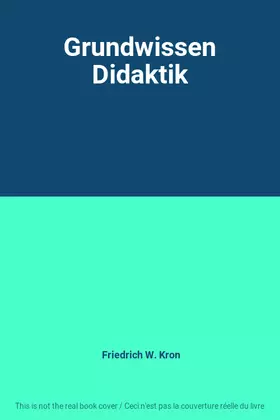 Couverture du produit · Grundwissen Didaktik
