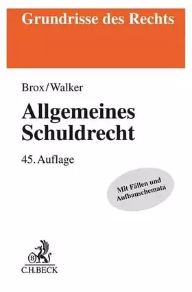 Couverture du produit · Allgemeines Schuldrecht (Grundrisse des Rechts)