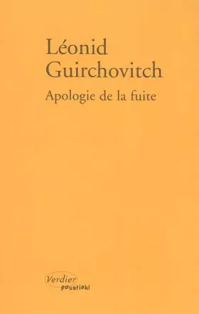 Couverture du produit · Apologie de la fuite