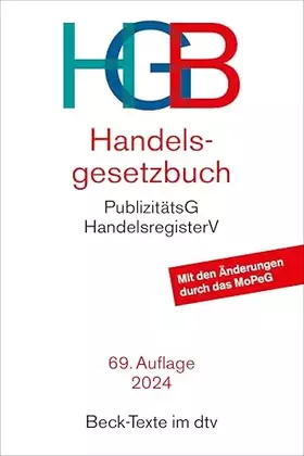 Couverture du produit · Handelsgesetzbuch: mit Einführungsgesetz, Publizitätsgesetz und Handelsregisterverordnung (Beck-Texte im dtv)