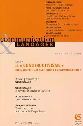 Couverture du produit · Communication & Langages, N° 139 : Le constructivisme