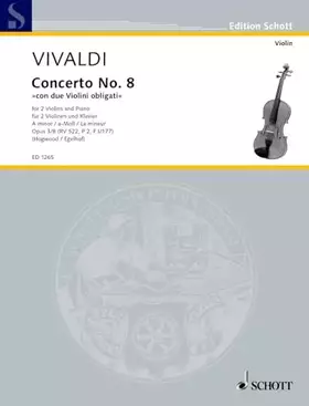 Couverture du produit · L'Estro Armonico: Concerto in a-Moll. op. 3/8. RV 522, P 2, F I/177. 2 Violinen, Streichorchester und Orgel. Klavierauszug mit 