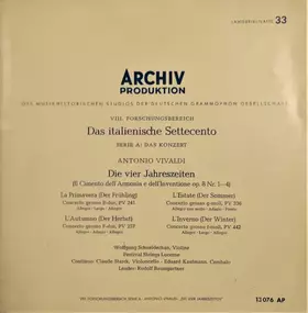 Couverture du produit · Die Vier Jahreszeiten (Il Cimento Dell'Armonia E Dell'Inventione Op.8 Nr.1-4)