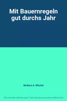Couverture du produit · Mit Bauernregeln gut durchs Jahr