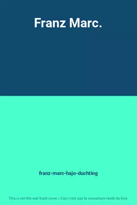 Couverture du produit · Franz Marc.