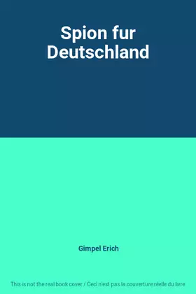 Couverture du produit · Spion fur Deutschland