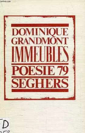 Couverture du produit · Immeubles Suivi de Encore : Poèmes (Poésie 79)