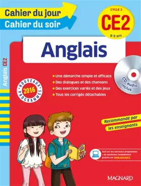 Couverture du produit · Cahier du jour/Cahier du soir Anglais CE2 - Nouveau programme 2016
