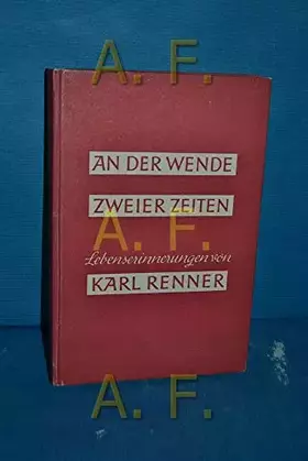 Couverture du produit · An der Wende zweier Zeiten. Lebenserinnerungen.