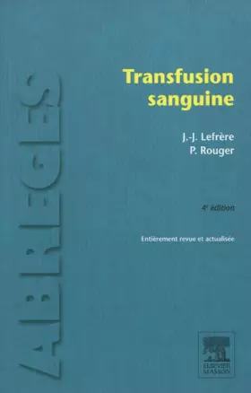 Couverture du produit · Transfusion sanguine: POD