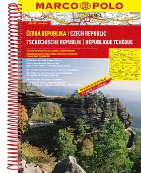 Couverture du produit · MARCO POLO Reiseatlas Tschechische Republik 1:200.000: Mit landschaftlich schönen Strecken und Sehenswürdigkeiten. Übersichtska