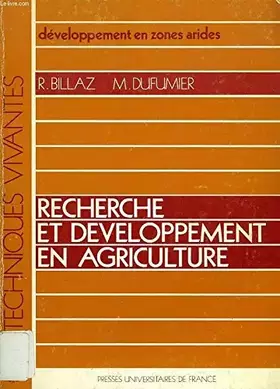 Couverture du produit · Recherche developpement agriculture