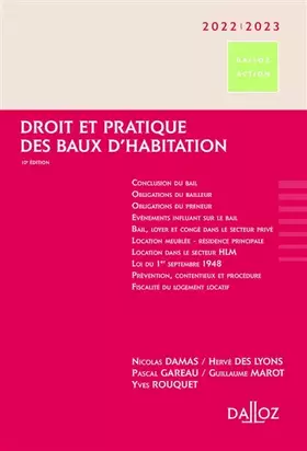 Couverture du produit · Droit et pratique des baux d'habitation 2022/23 10ed