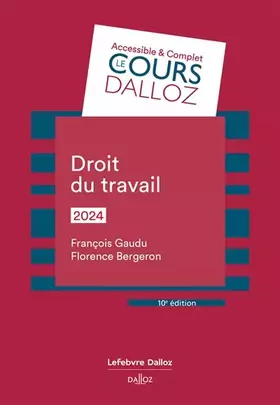 Couverture du produit · Droit du travail 2024 10ed