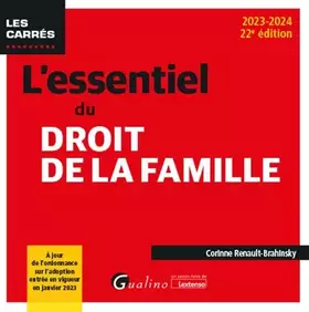 Couverture du produit · L'essentiel du droit de la famille: À jour de l'ordonnance sur l'adoption entrée en vigueur en janvier 2023 (2023-2024)