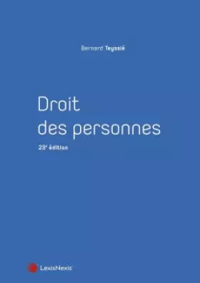 Couverture du produit · droit des personnes