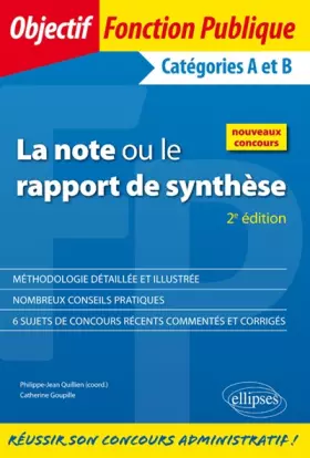 Couverture du produit · La Note ou le Rapport de Synthèse Catégories A et B