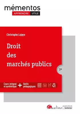Couverture du produit · Droit des marchés publics