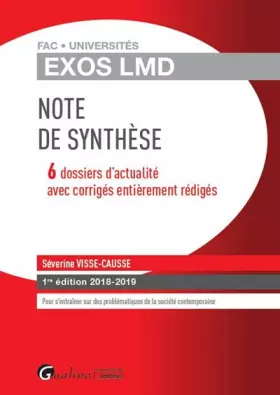 Couverture du produit · EXOS LMD - NOTE DE SYNTHESE