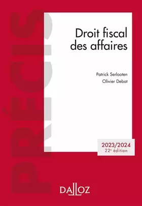 Couverture du produit · Droit fiscal des affaires 2023/2024 22ed